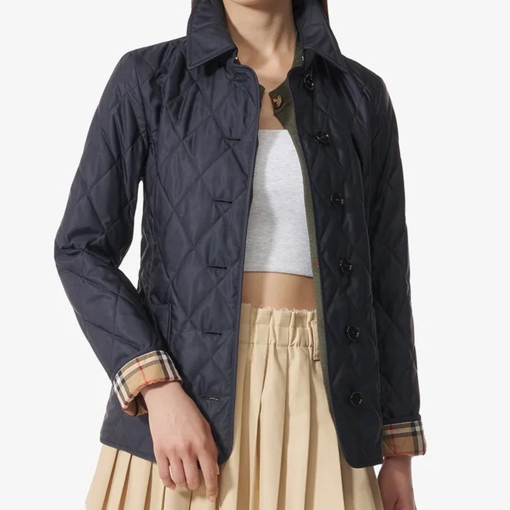 BURBERRY Black Quilted Utility Jacket - Picture 10 of 11